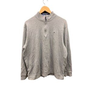Vineyard Vines Quarter Zip Pullover Sweatshirt Men’s Gray Cotton Casual Size‎ M